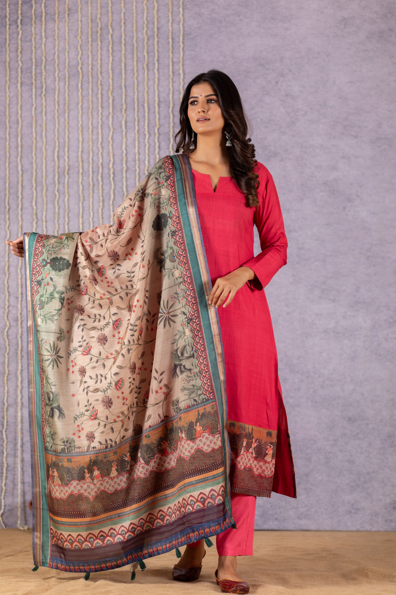 Enchanting Pink Pleated Mughal Dreams by Bhumi