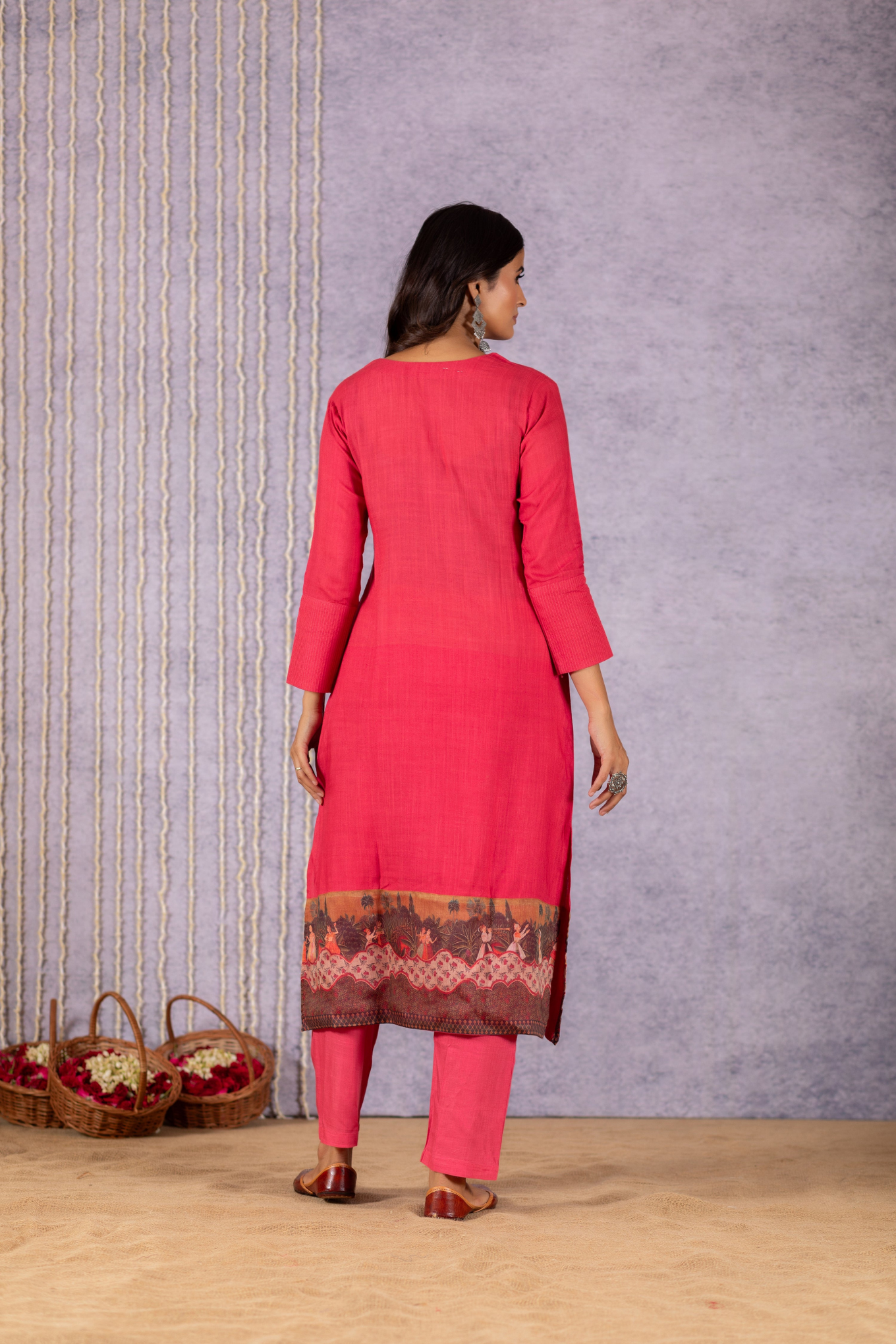 Enchanting Pink Pleated Mughal Dreams by Bhumi - Image 4