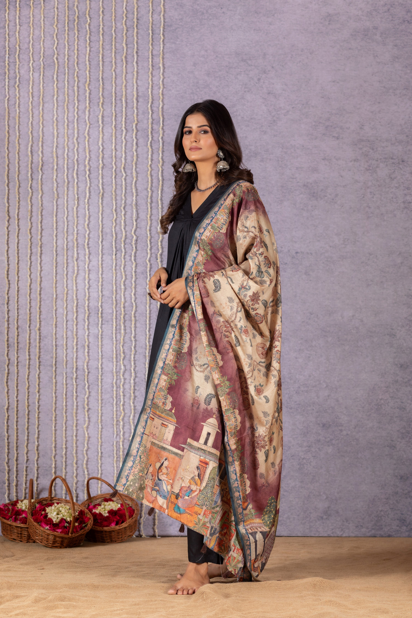 Exquisite Nupur Kalamkari Fashion Dupatta - Image 2