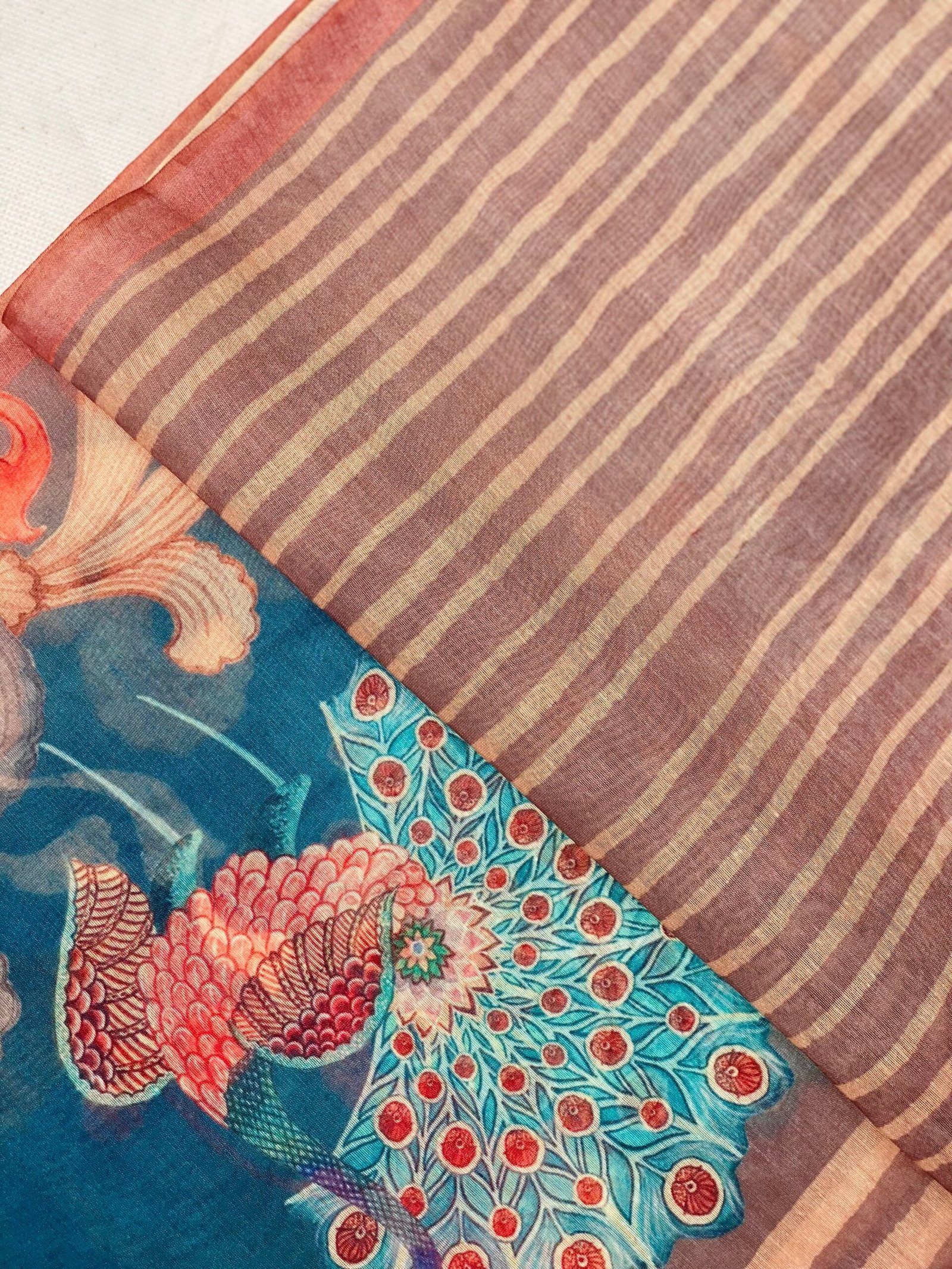 Exquisite Narayani Peacock Kalamkari Saree - Embrace Elegance! - Image 6