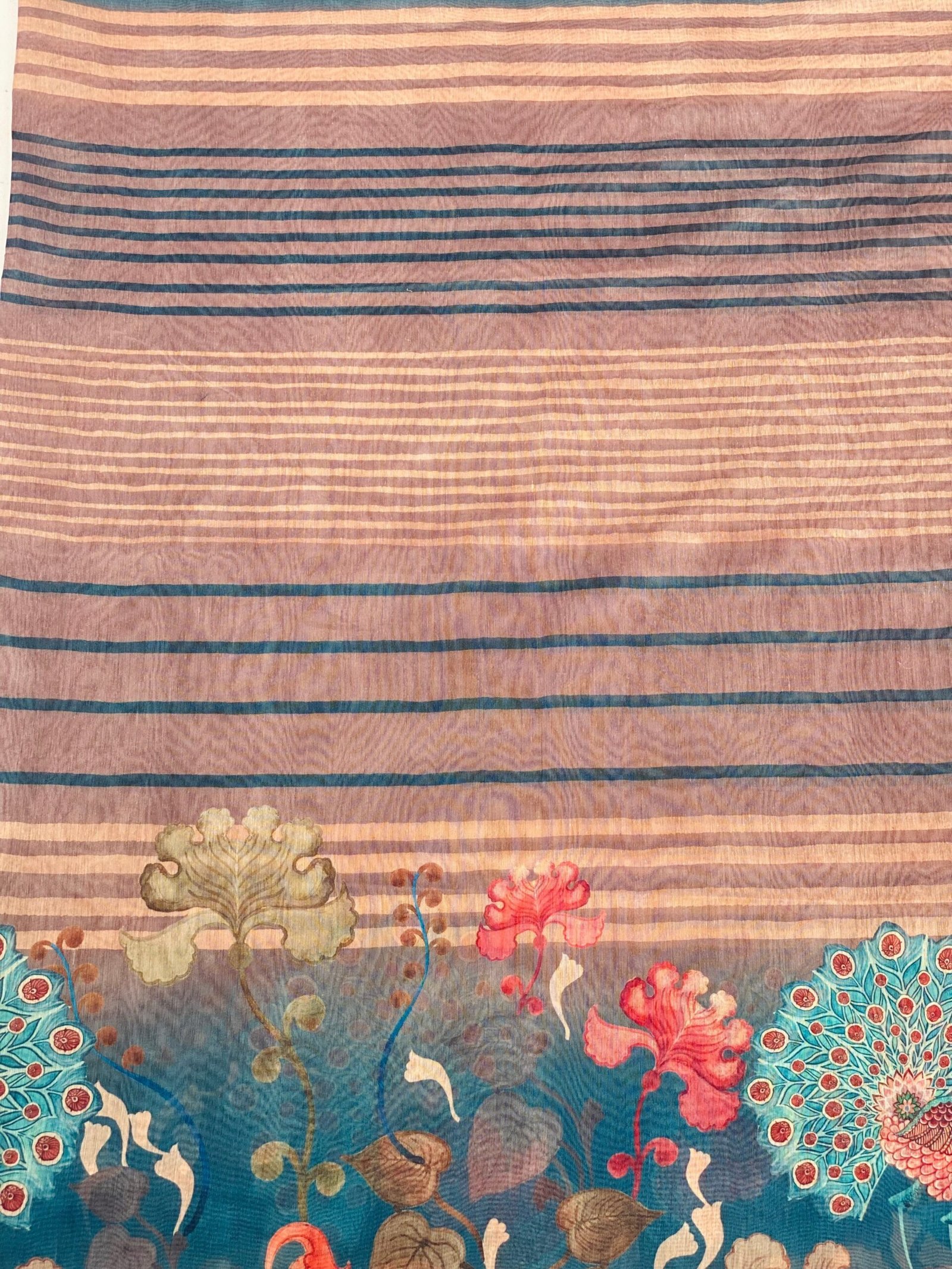 Exquisite Narayani Peacock Kalamkari Saree - Embrace Elegance! - Image 4