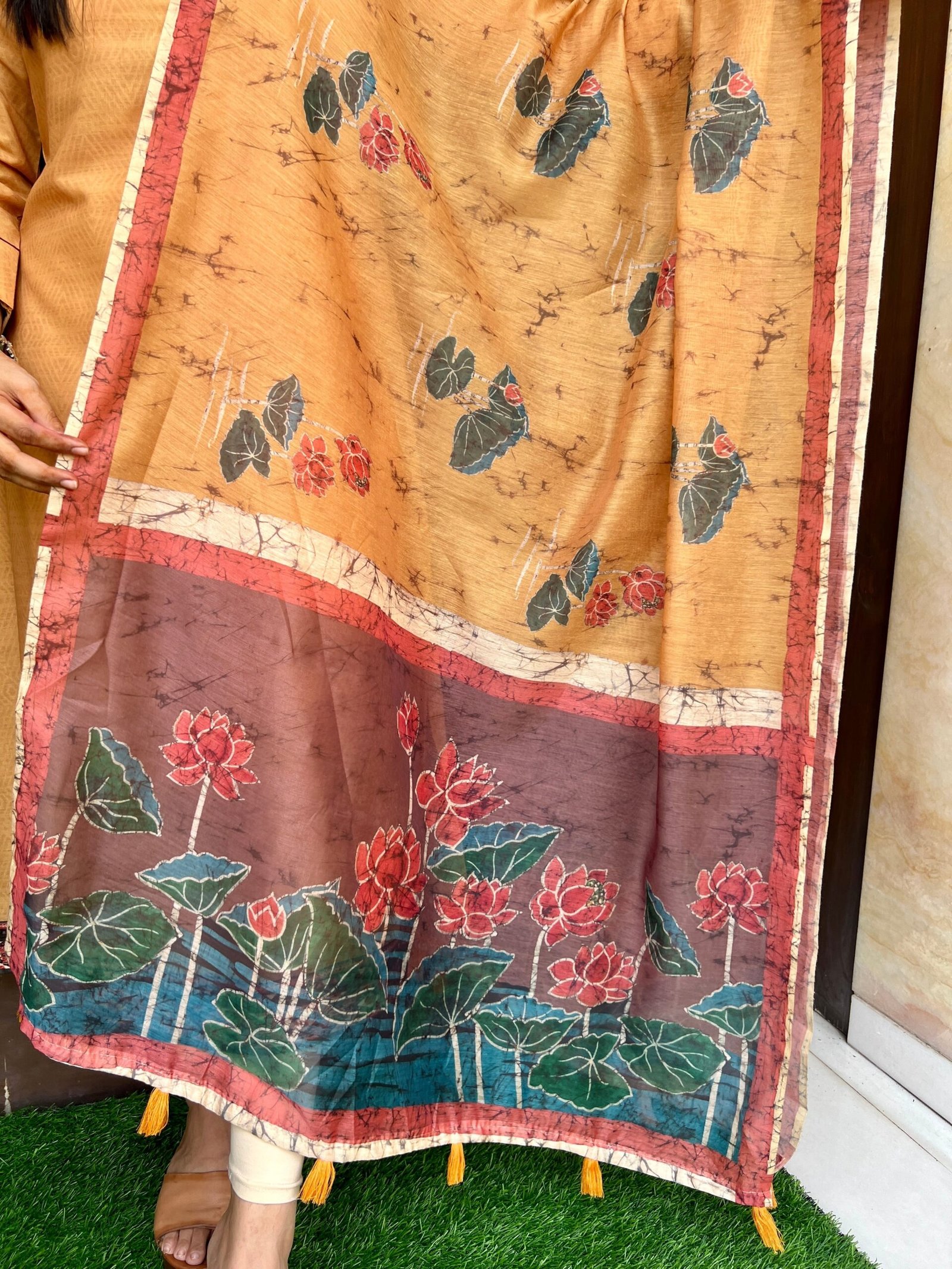 Bright and Beautiful Tara Yellow Dupatta - Image 2