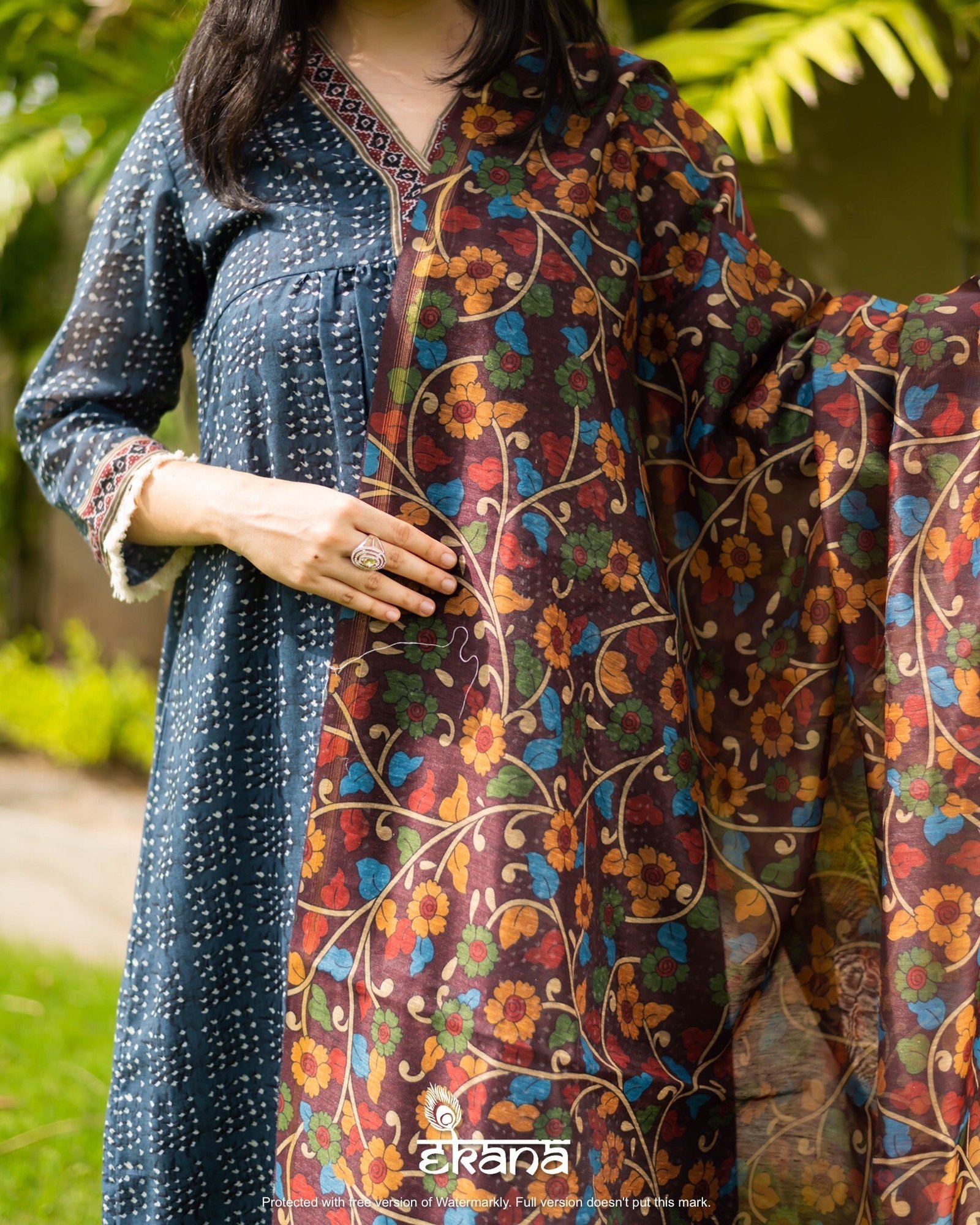 Vibrant Kalamkari Artistry Dupatta - Image 2