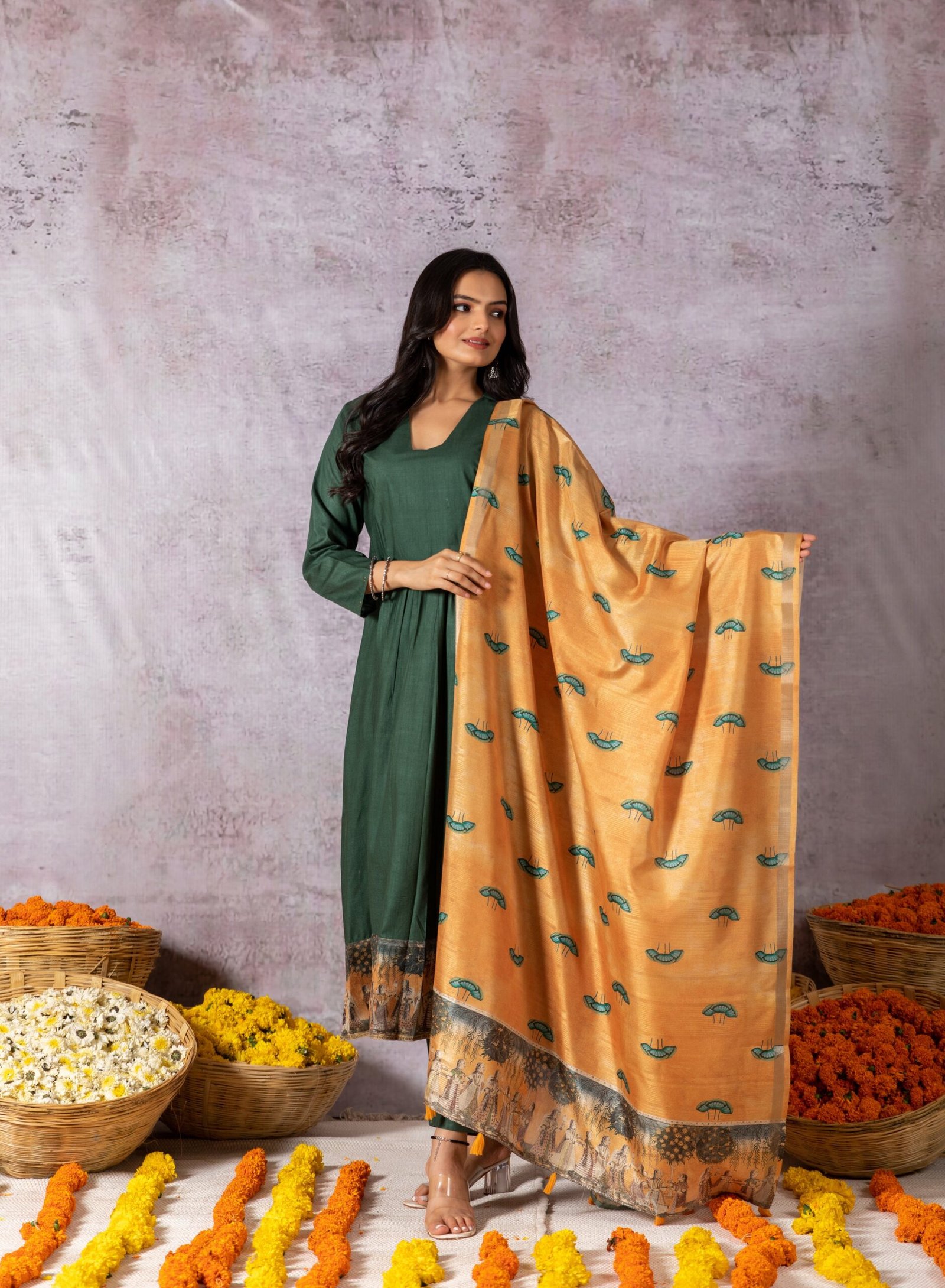 Jeevika Enchanting Green Delight Ensemble