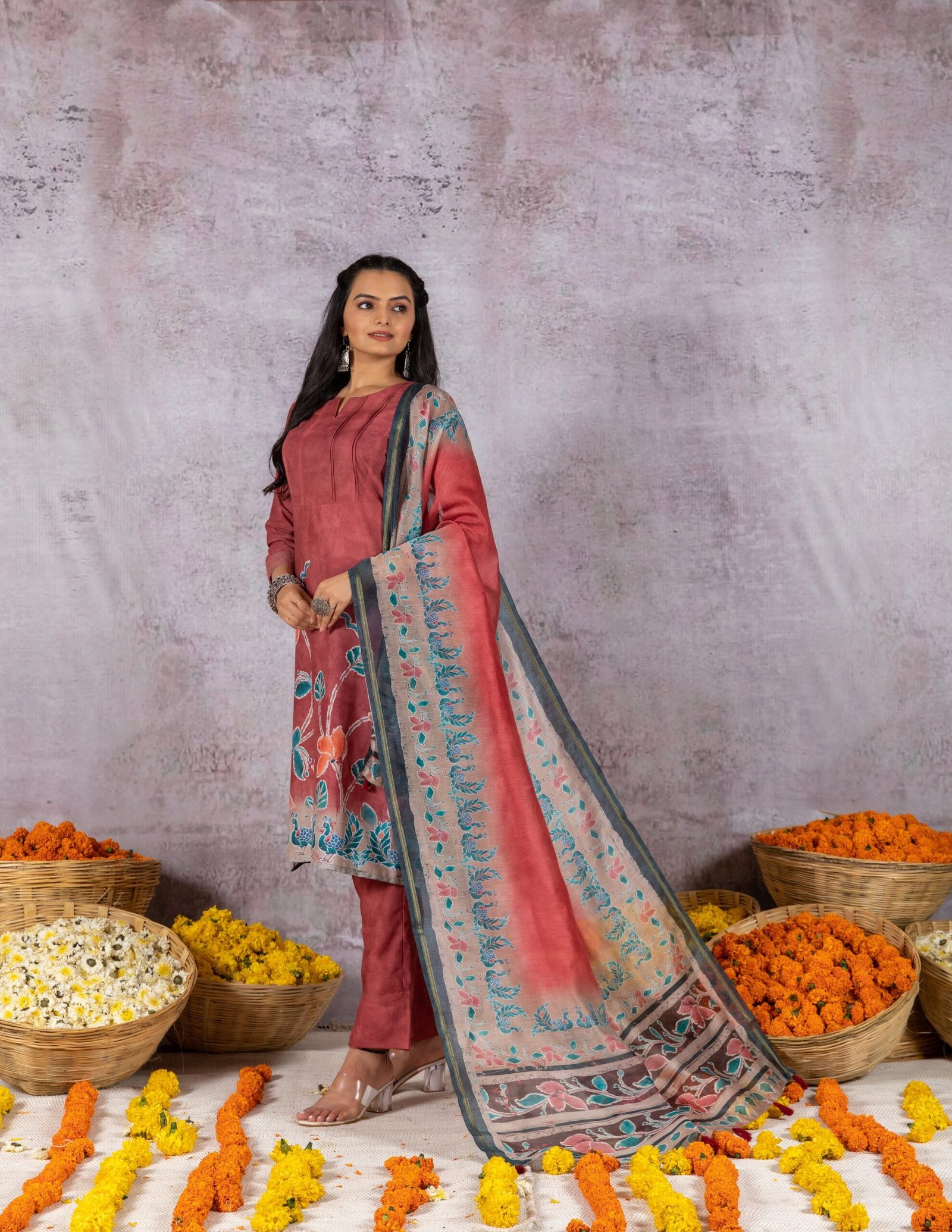 Elegant Shreesha Pichwai Suit Set for Timeless Style