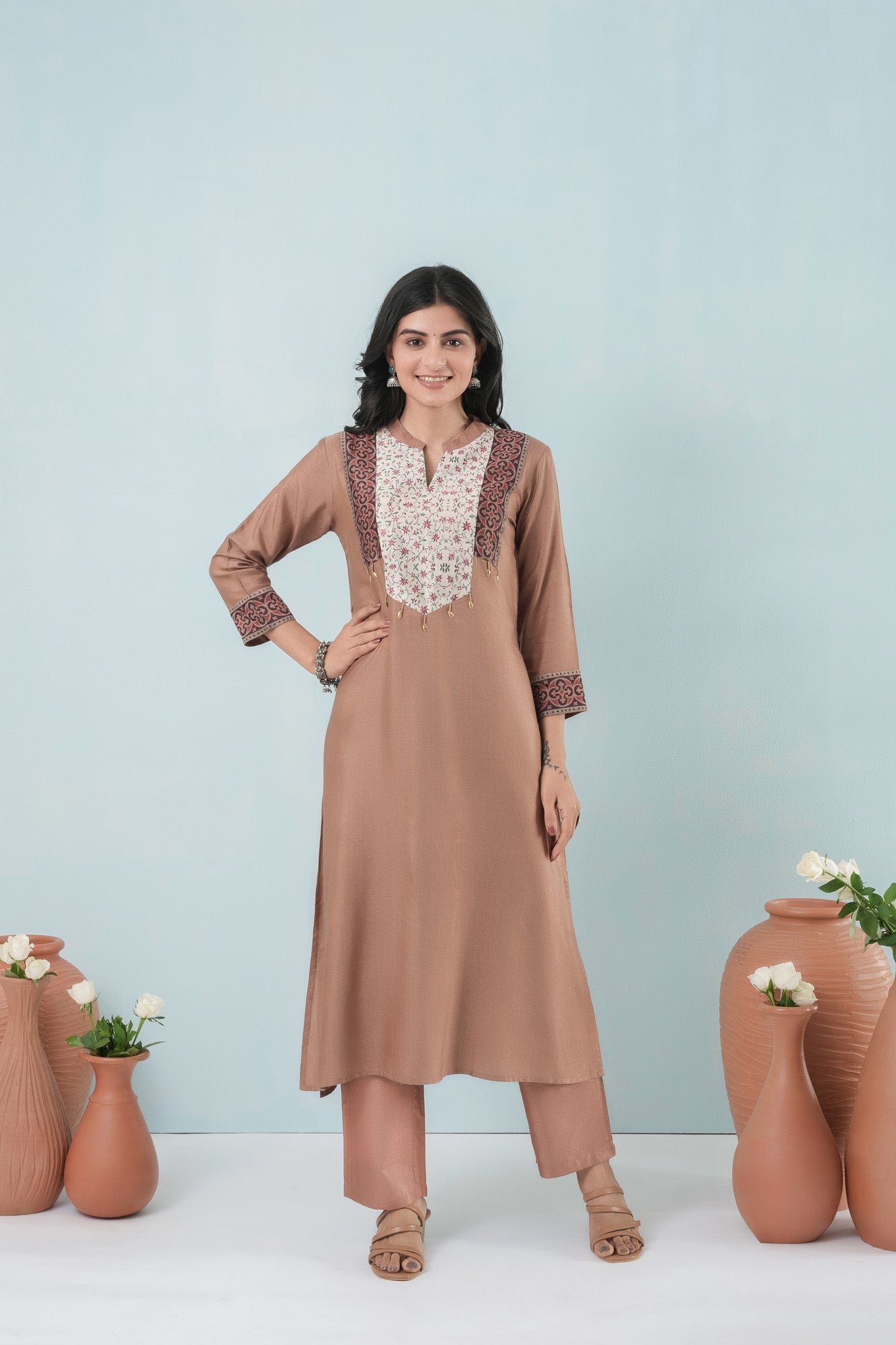 Elevate Your Style with the Simran Bliss Bhagalpuri Suit Set - Image 6