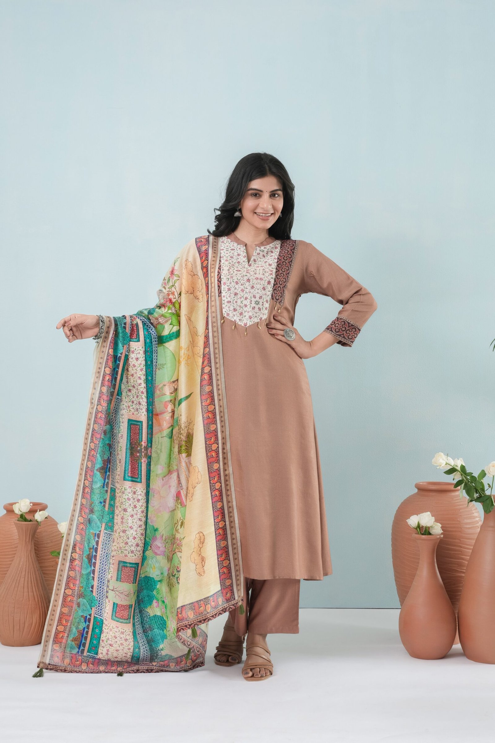 Elevate Your Style with the Simran Bliss Bhagalpuri Suit Set - Image 4