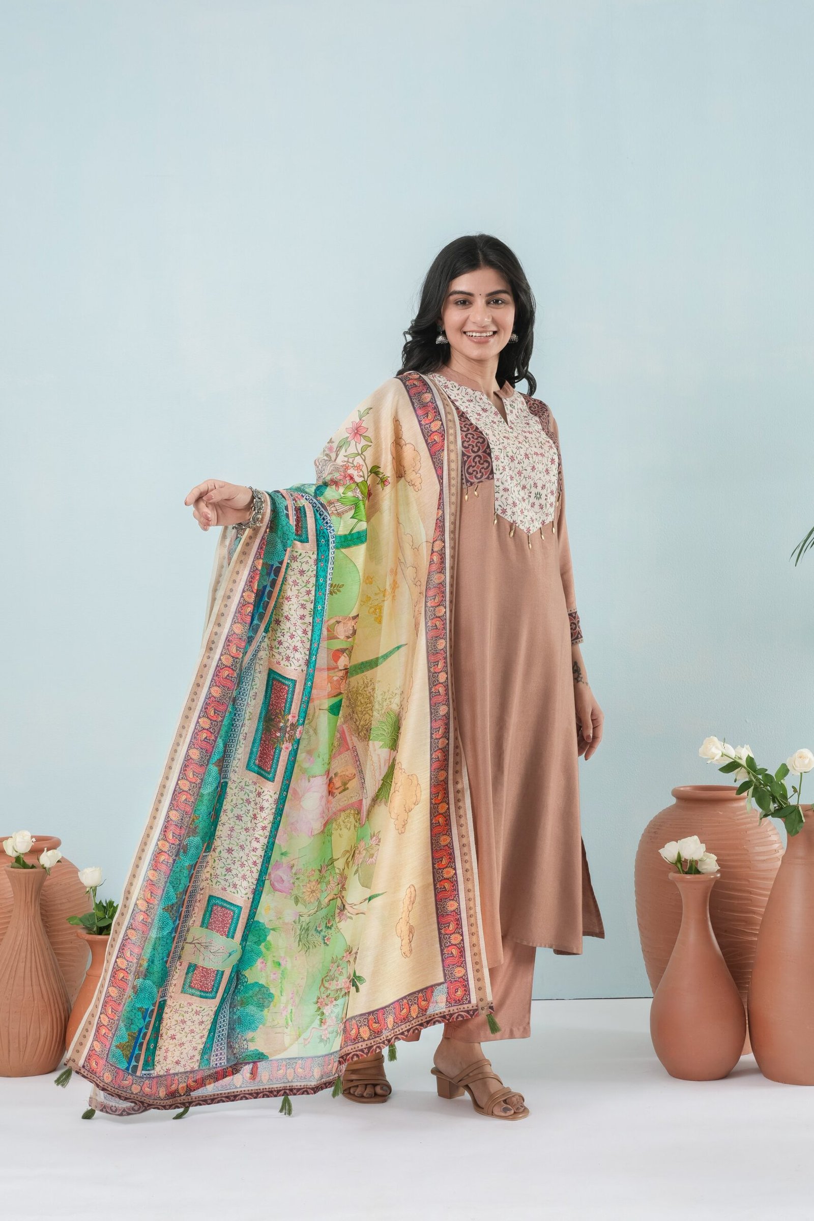 Elevate Your Style with the Simran Bliss Bhagalpuri Suit Set