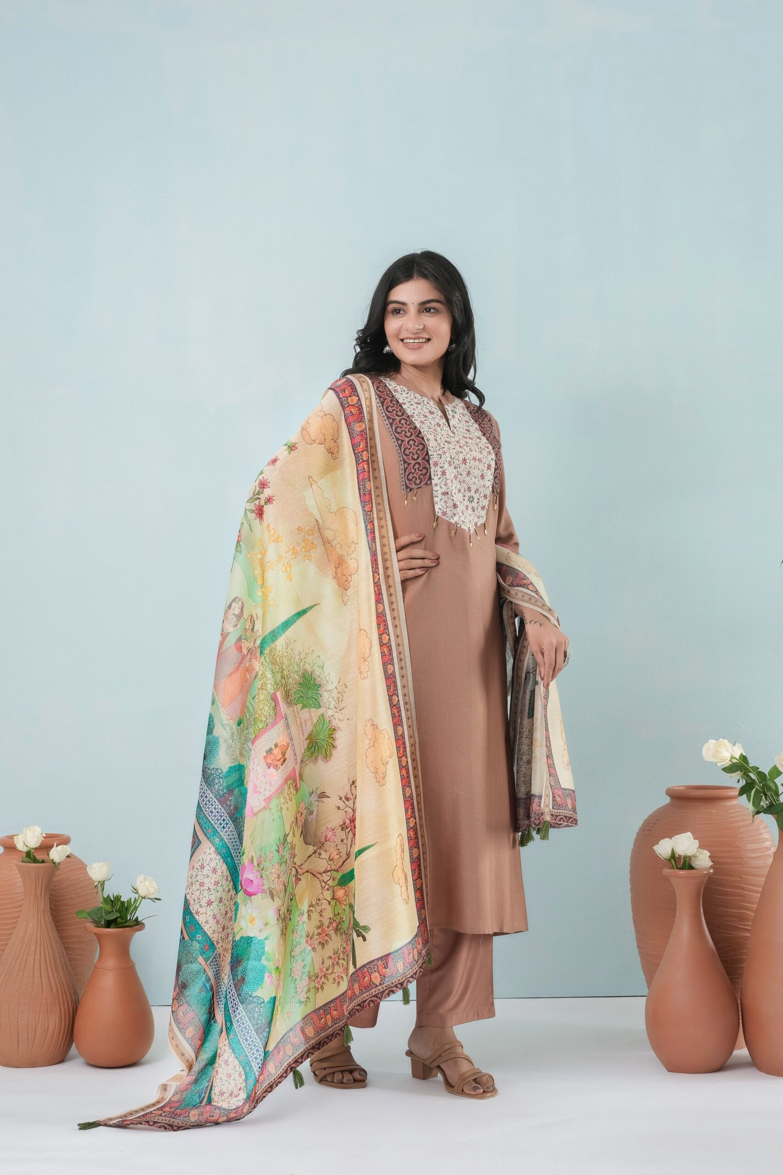 Elevate Your Style with the Simran Bliss Bhagalpuri Suit Set - Image 5