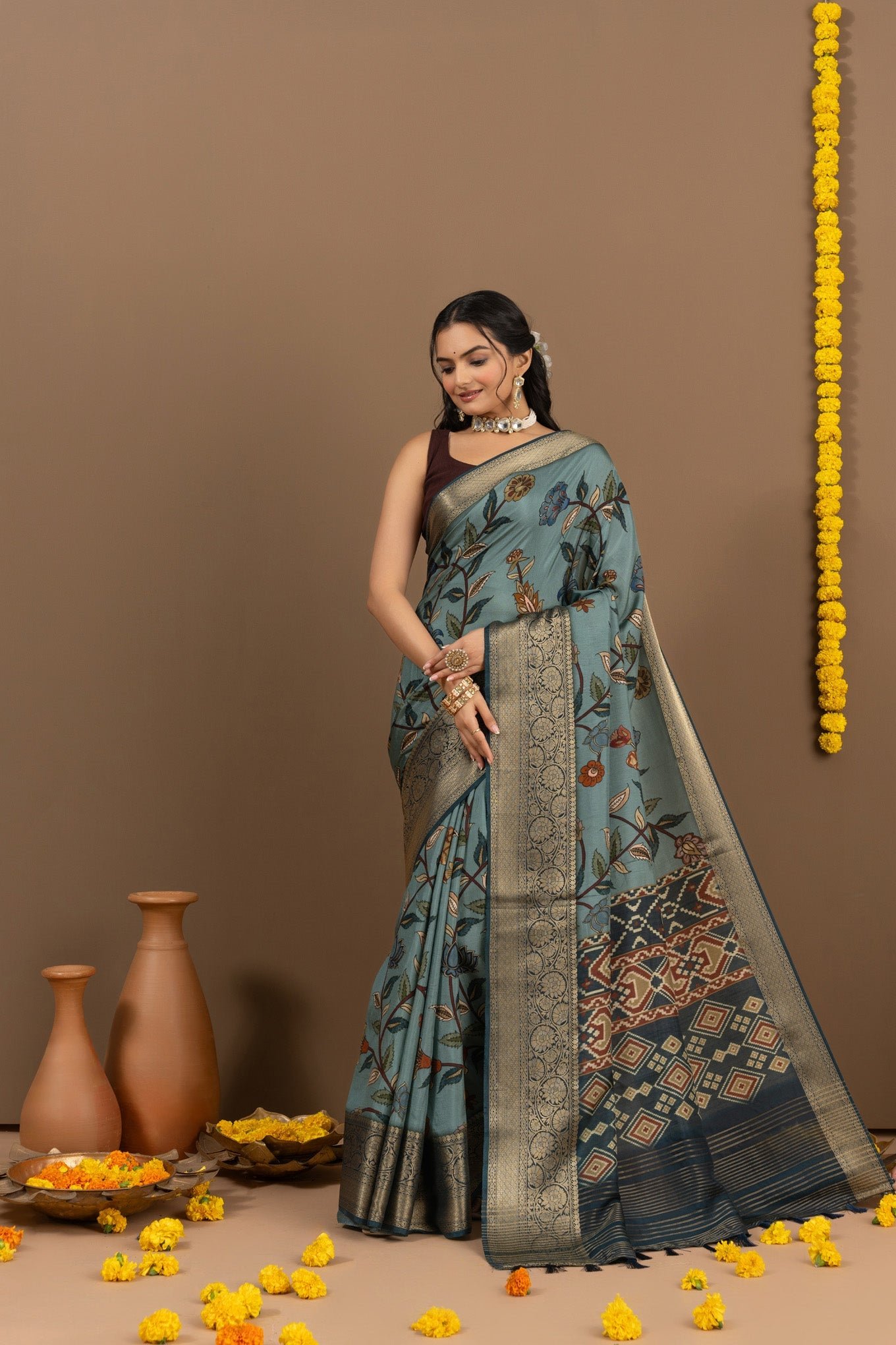 Exquisite Ruchi Kalamkari Saree - Embrace Tradition with Style