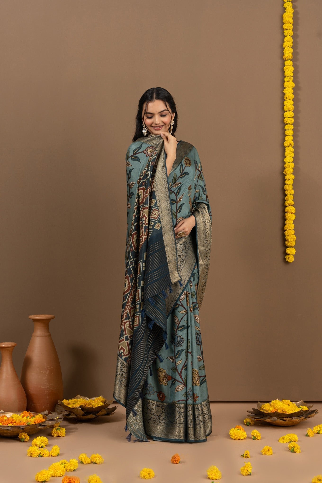 Exquisite Ruchi Kalamkari Saree - Embrace Tradition with Style - Image 6