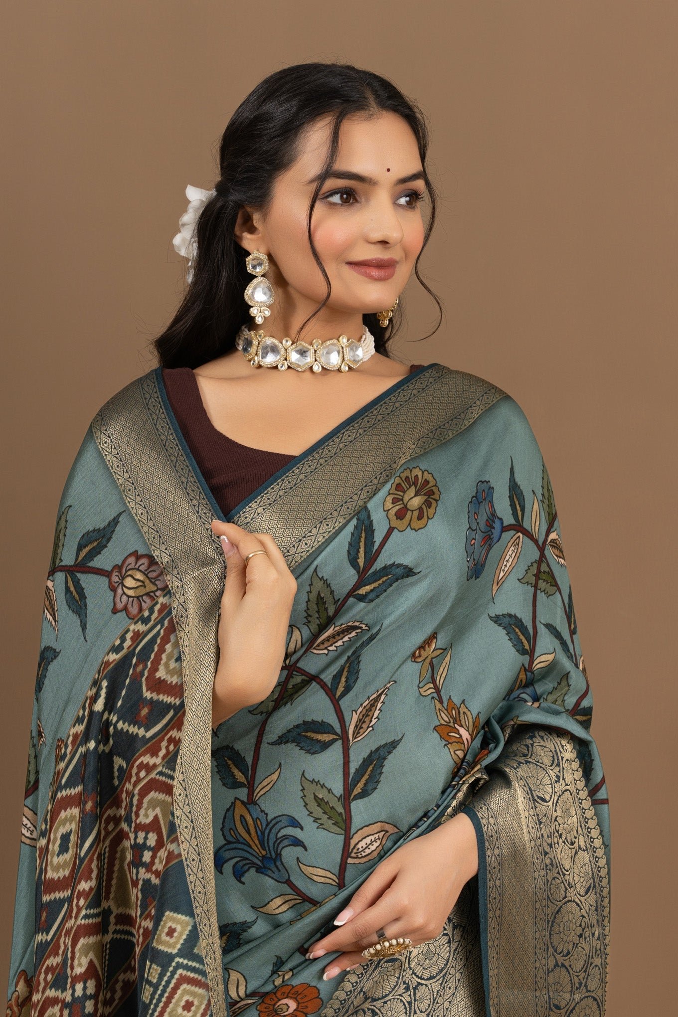 Exquisite Ruchi Kalamkari Saree - Embrace Tradition with Style - Image 2