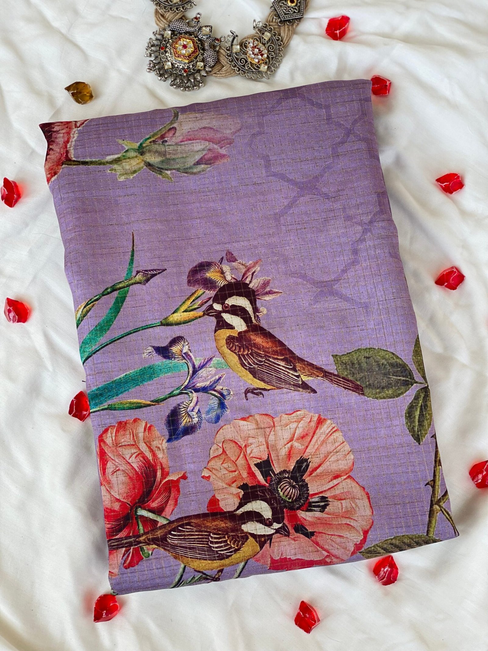 Enchanting Aangan Blossoms Saree