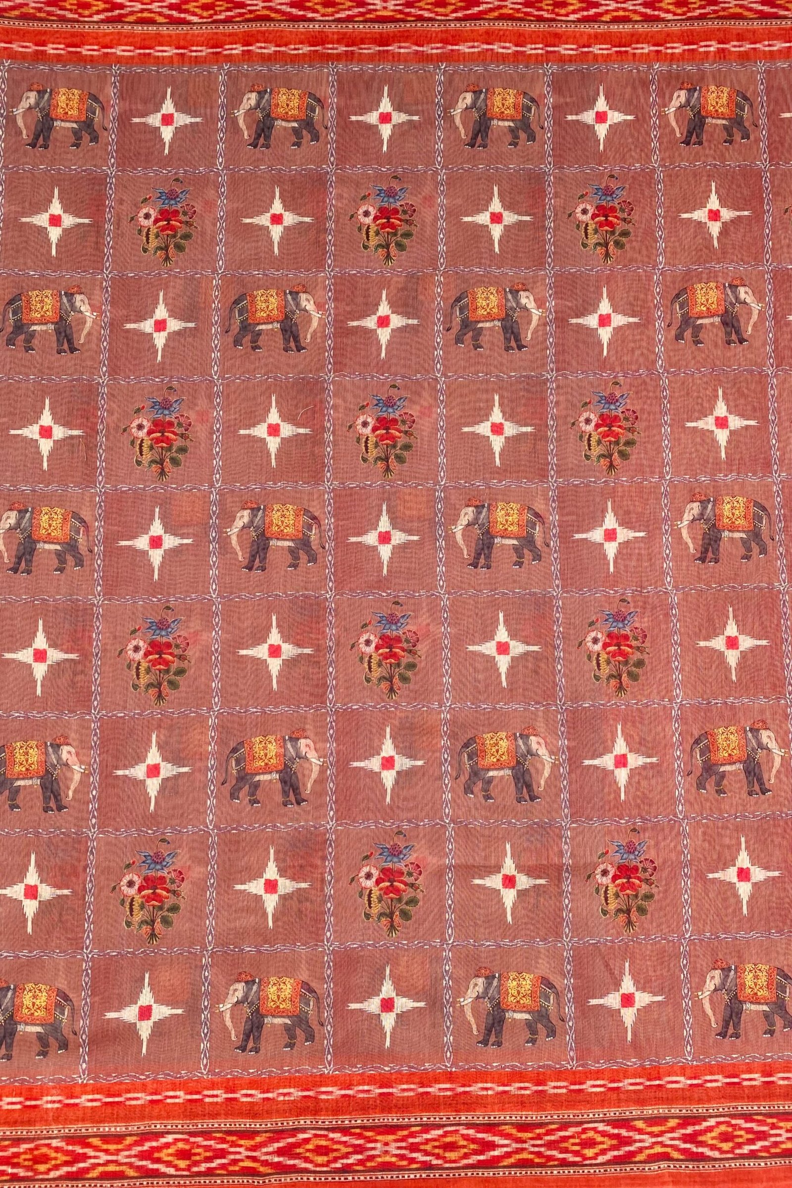 Elegant Brown Gajraaj Saree for Timeless Style - Image 3