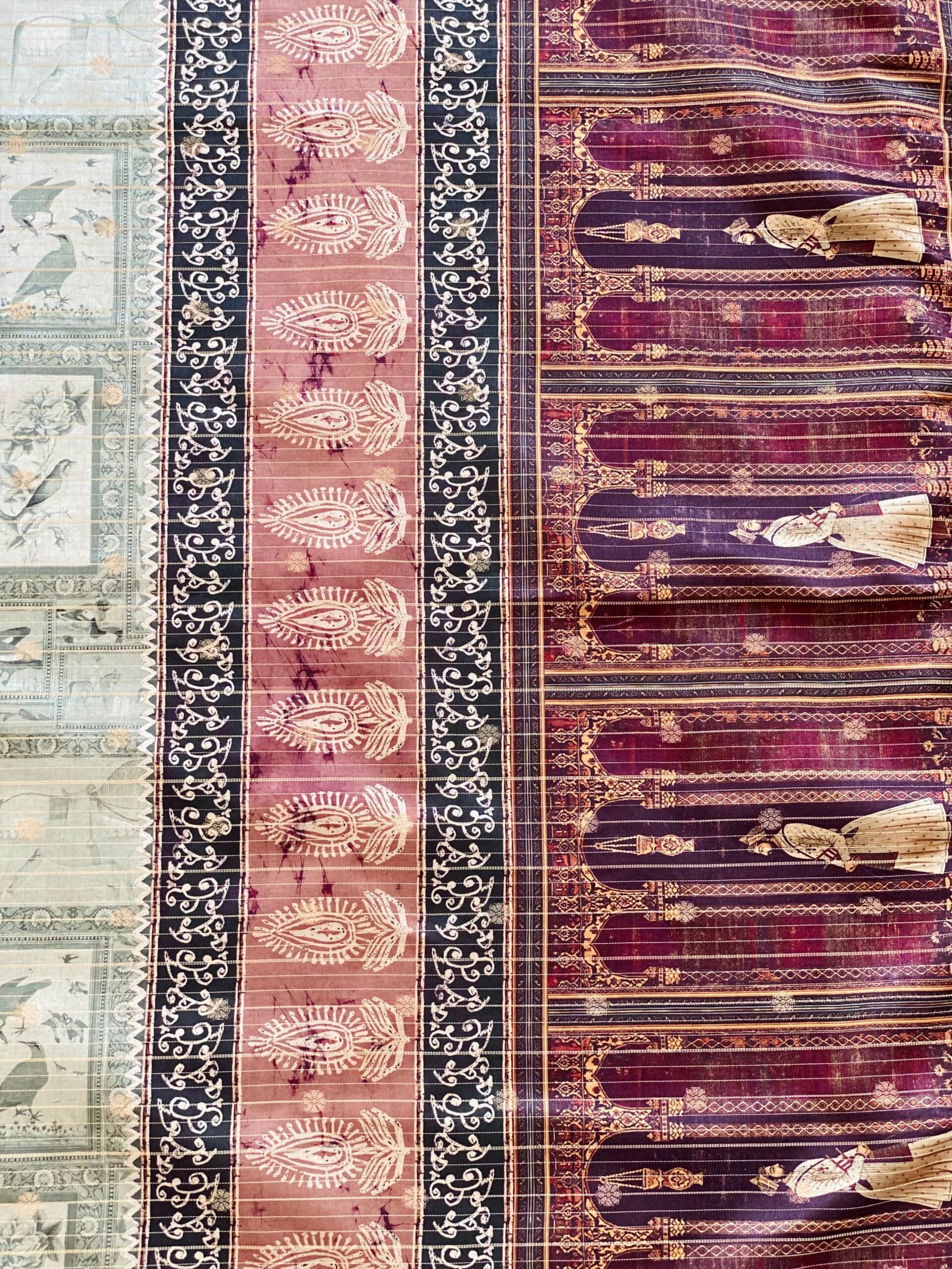 Elegant Royal Bloom Handcrafted Block Print Saree - Image 7