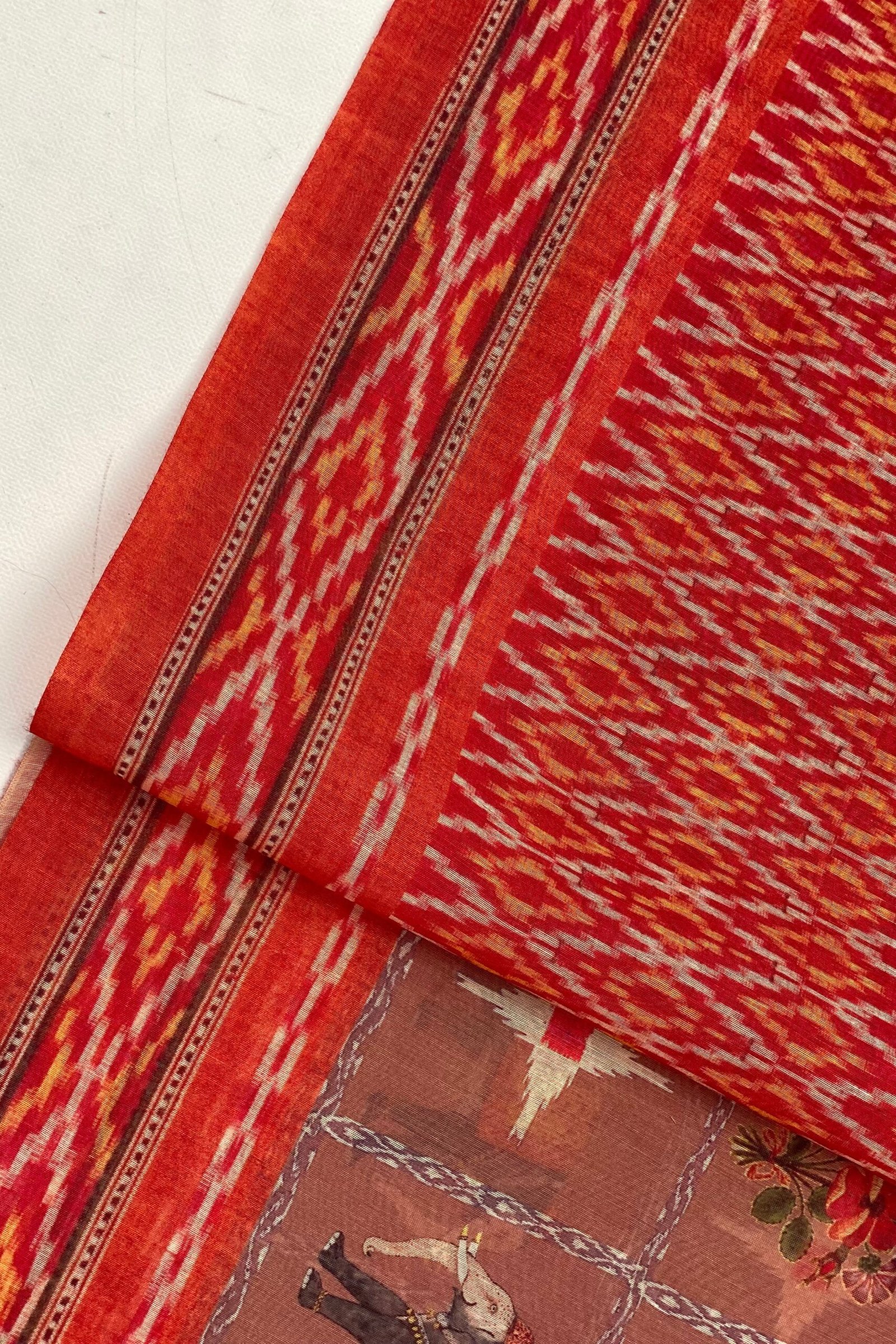 Elegant Brown Gajraaj Saree for Timeless Style - Image 7