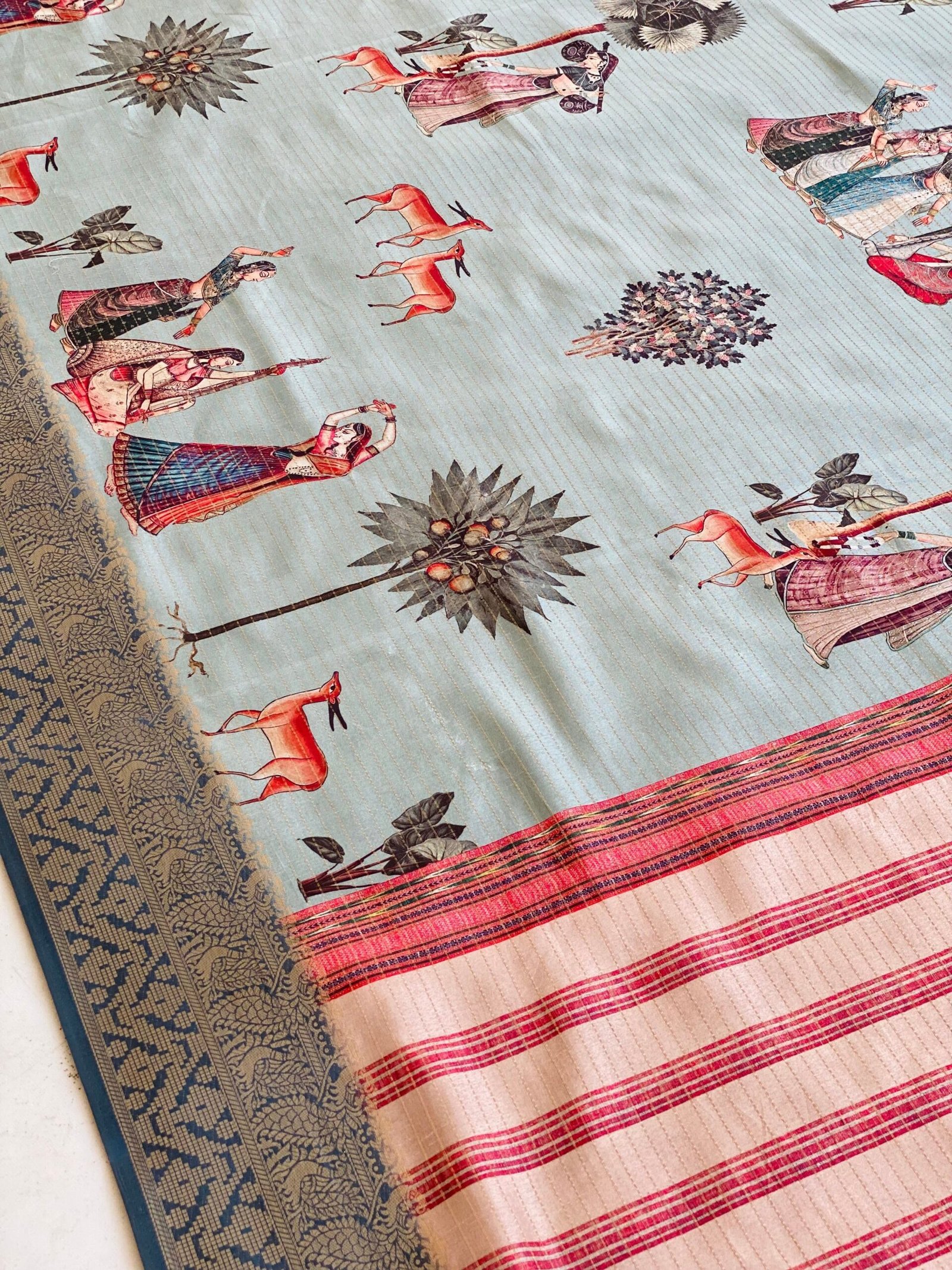 Elegant Nritanjali Pichwai Art Saree - Image 2