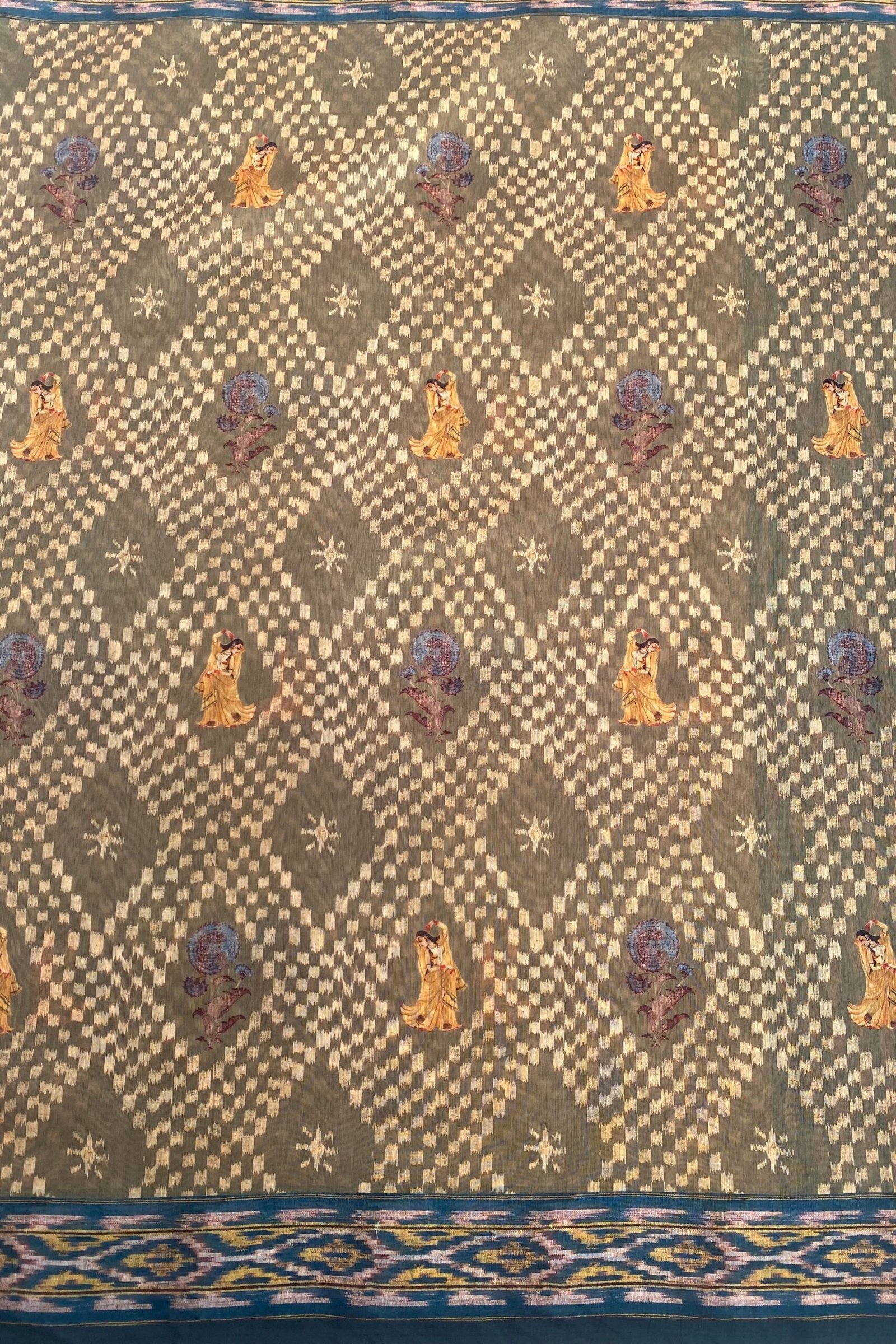 Elegant Green Bandhej Saree by Sitarika - Image 3