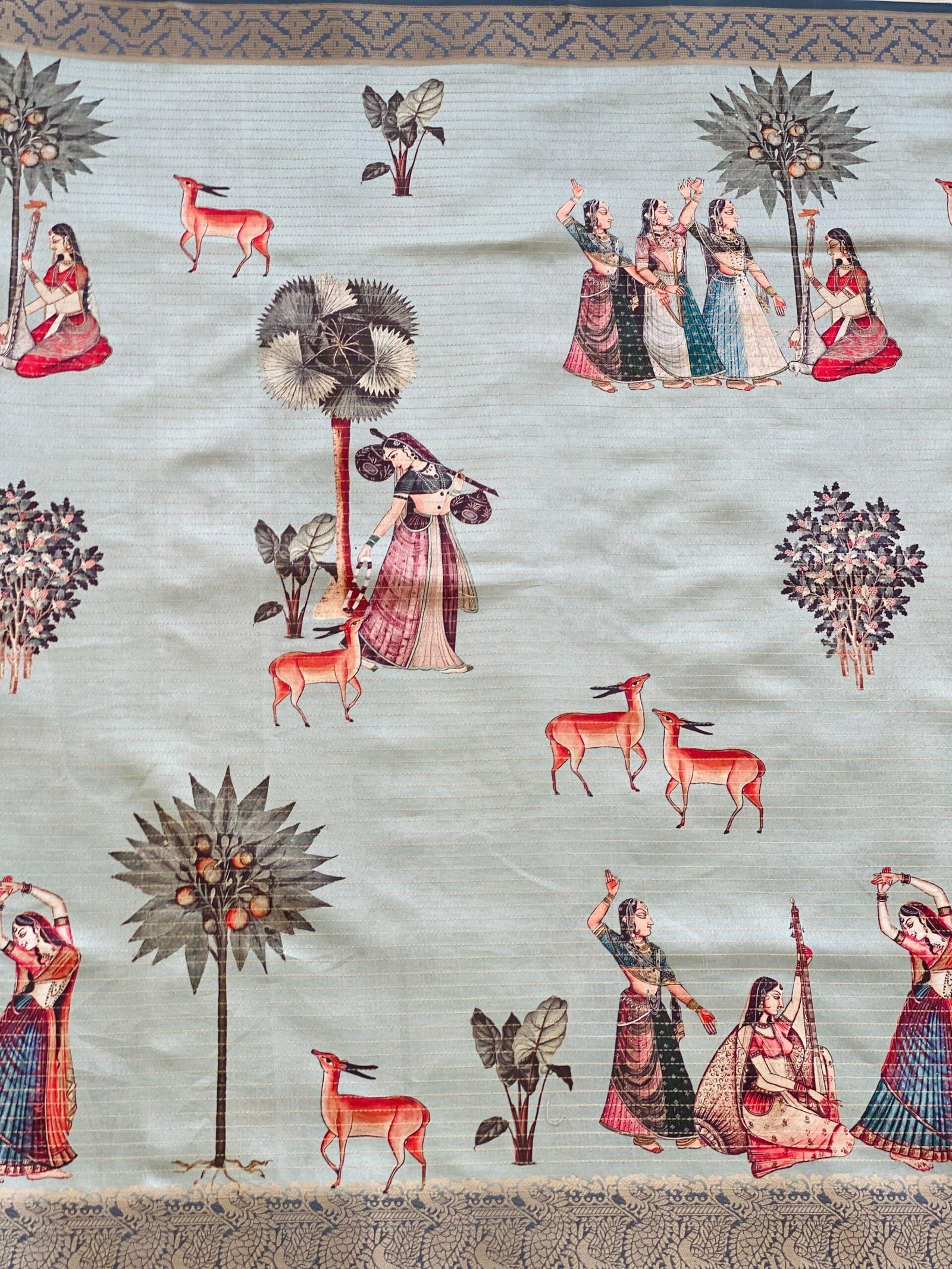 Elegant Nritanjali Pichwai Art Saree - Image 9