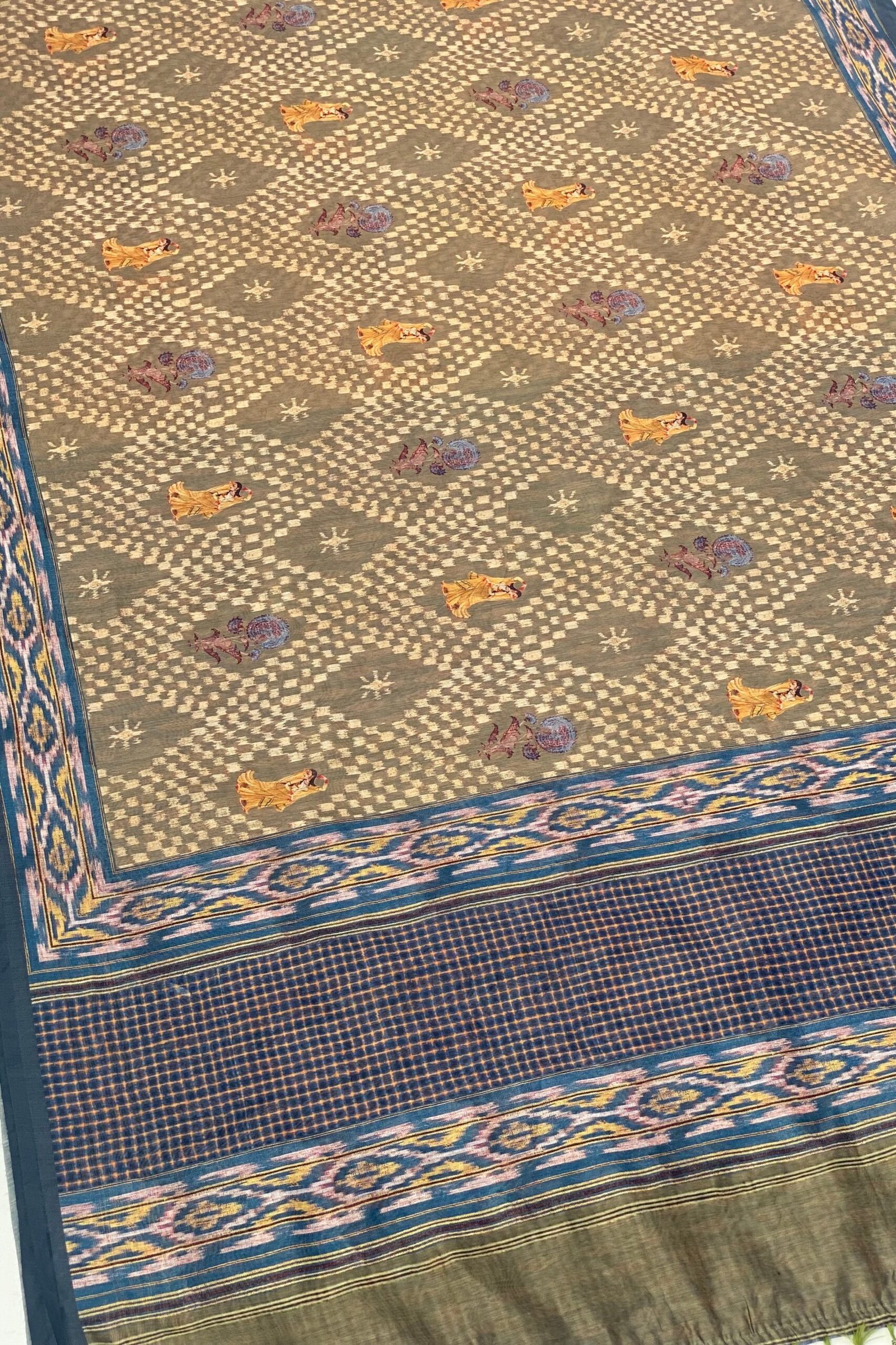 Elegant Green Bandhej Saree by Sitarika - Image 7