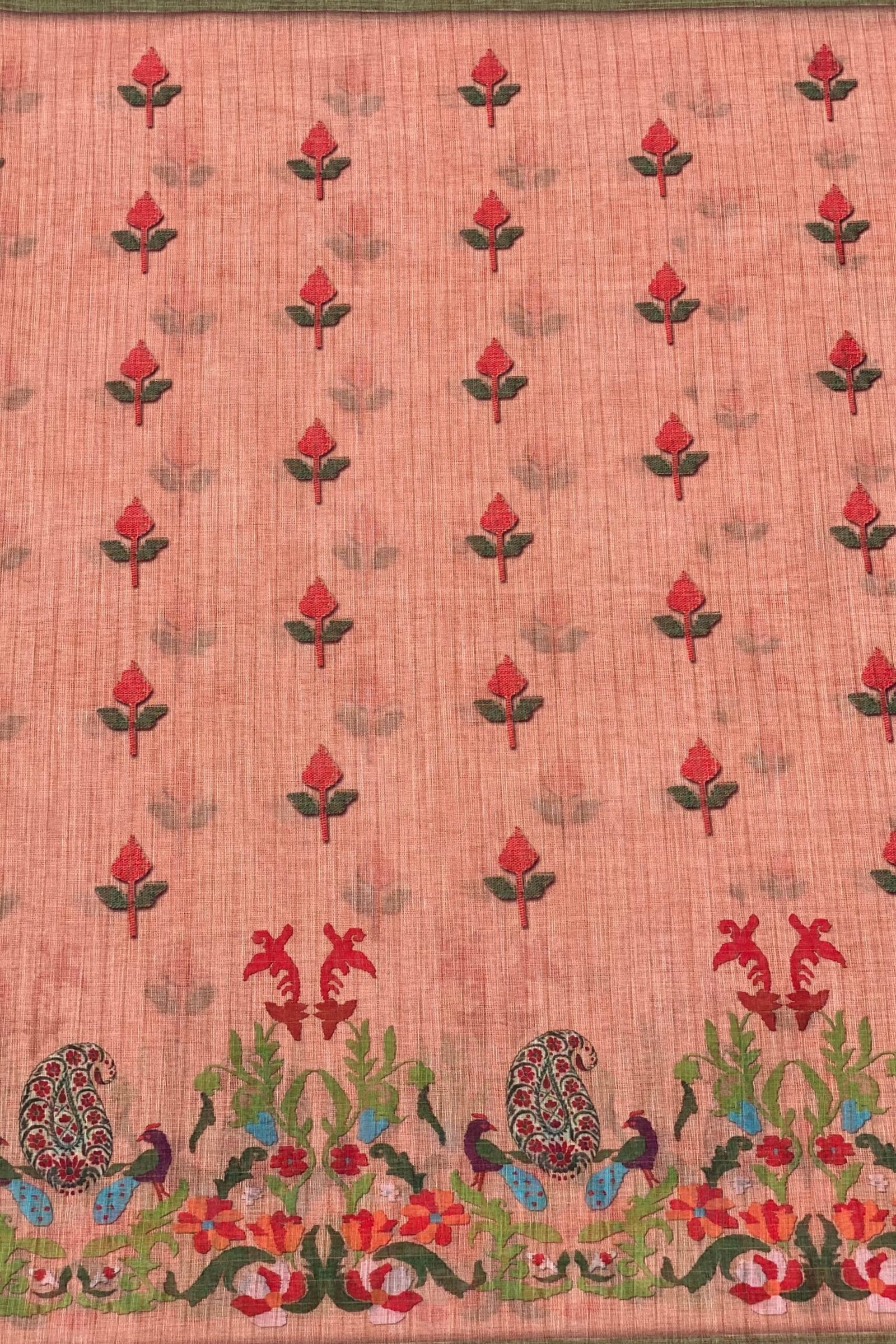 Elegant Paisley Patterned Vastra Saree - Image 7