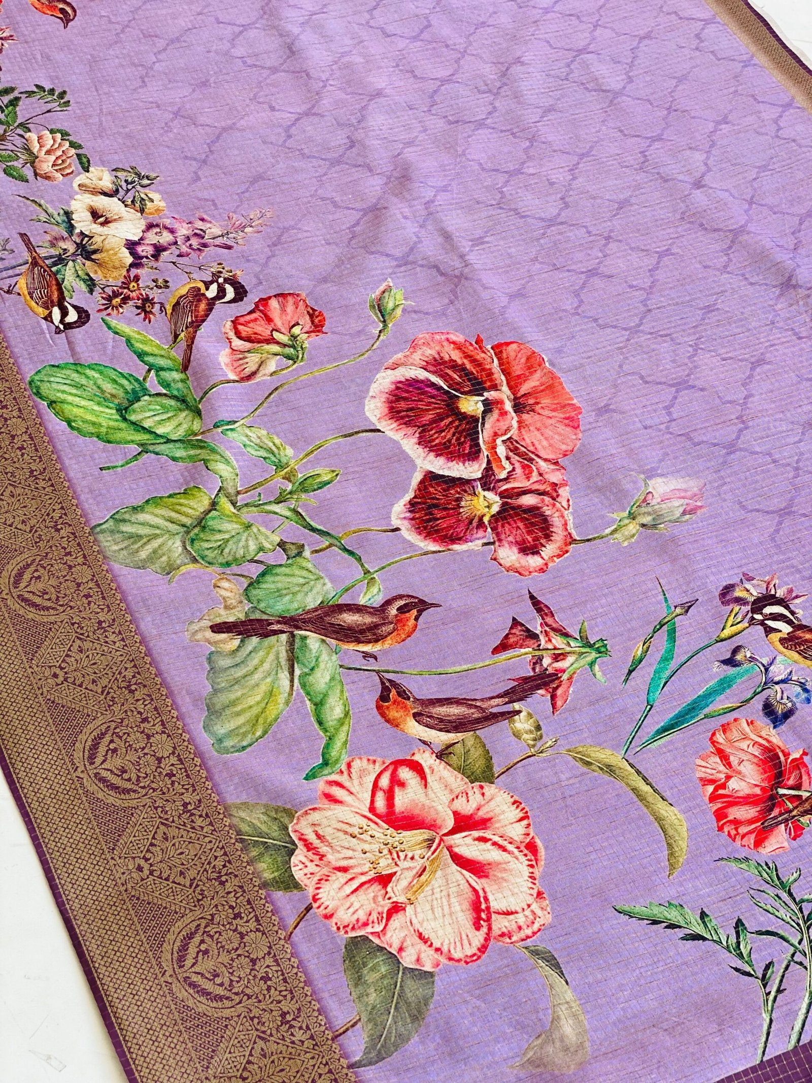 Enchanting Aangan Blossoms Saree - Image 3