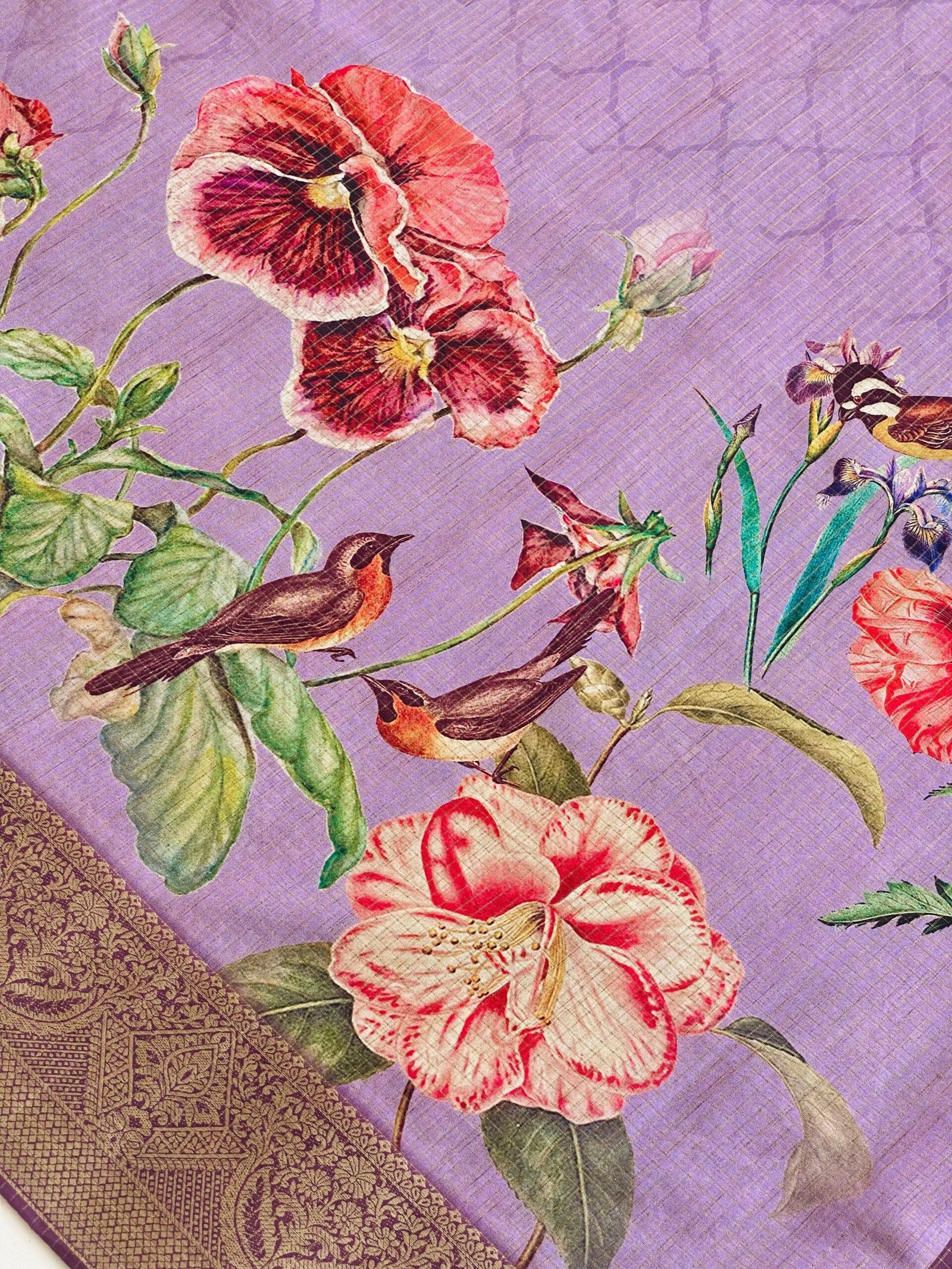 Enchanting Aangan Blossoms Saree - Image 4