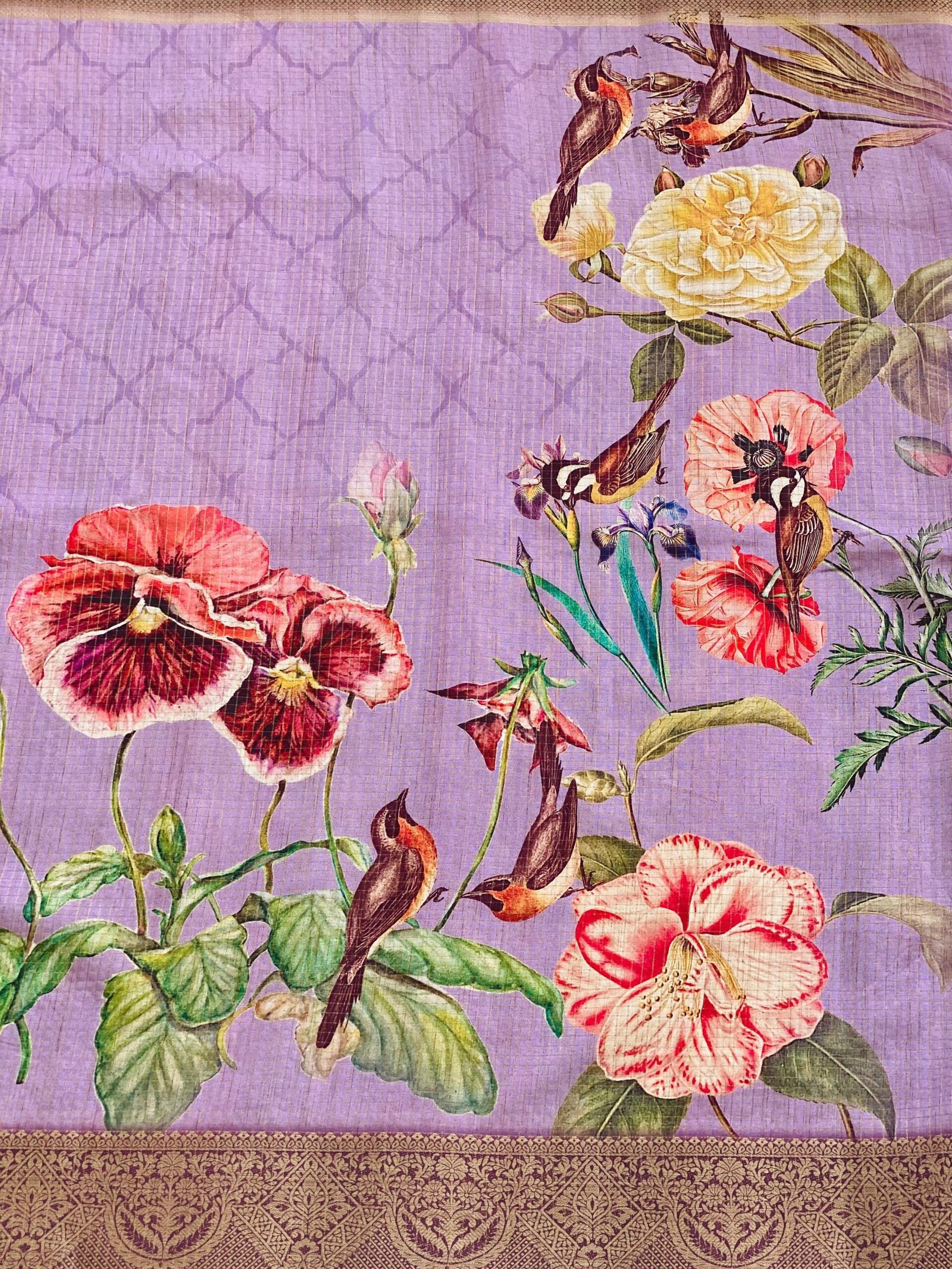 Enchanting Aangan Blossoms Saree - Image 5