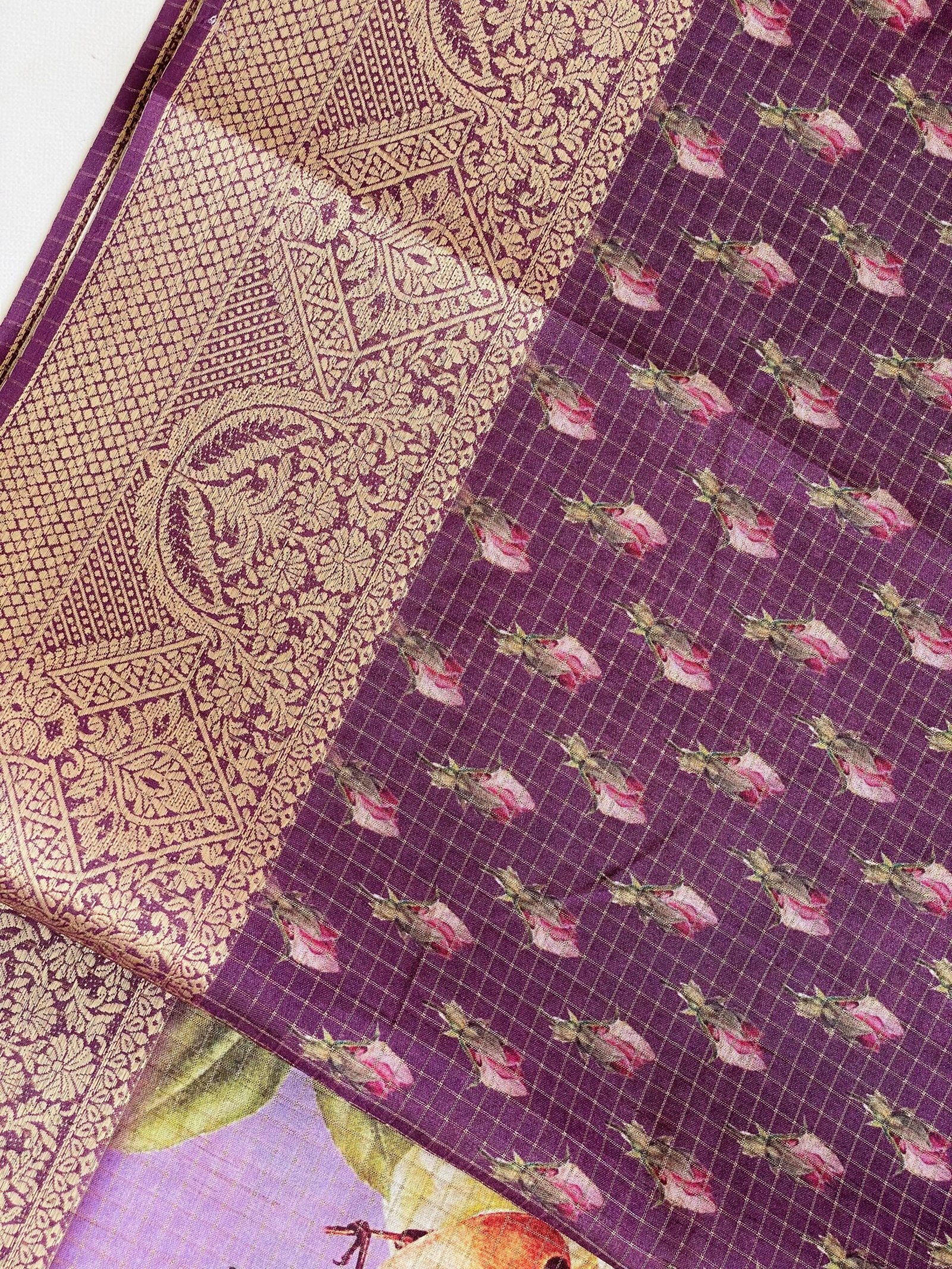 Enchanting Aangan Blossoms Saree - Image 7