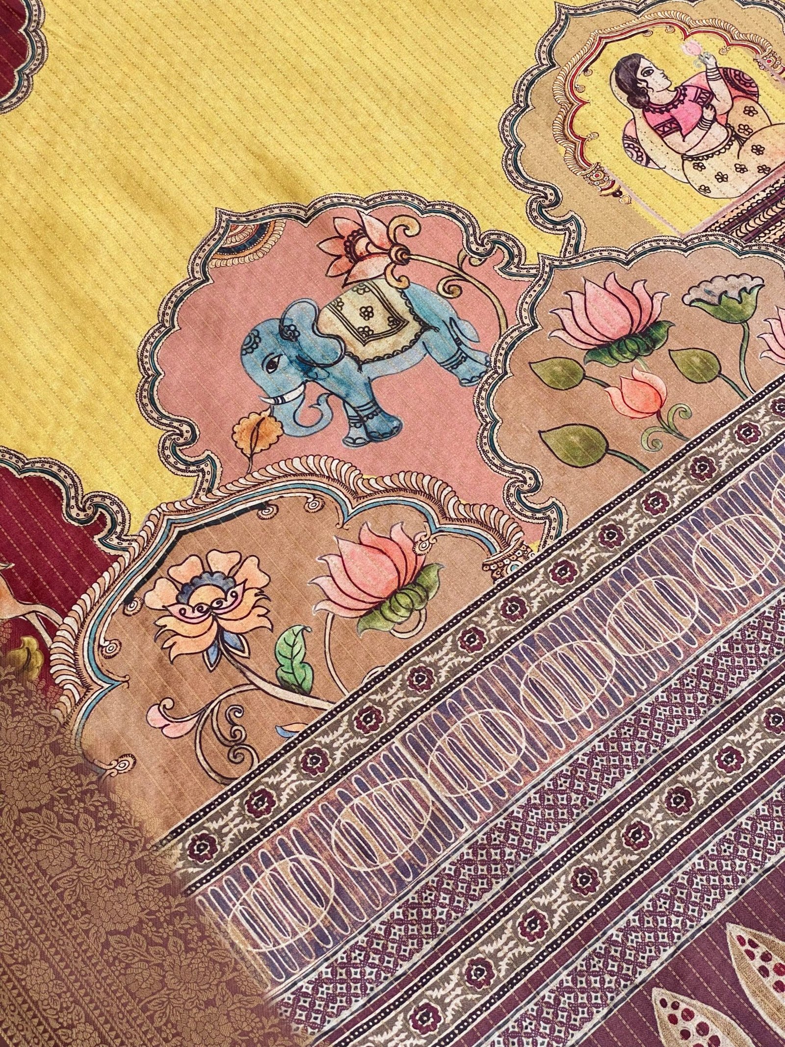 Radiant Sundara Yellow Aura Saree - Image 3