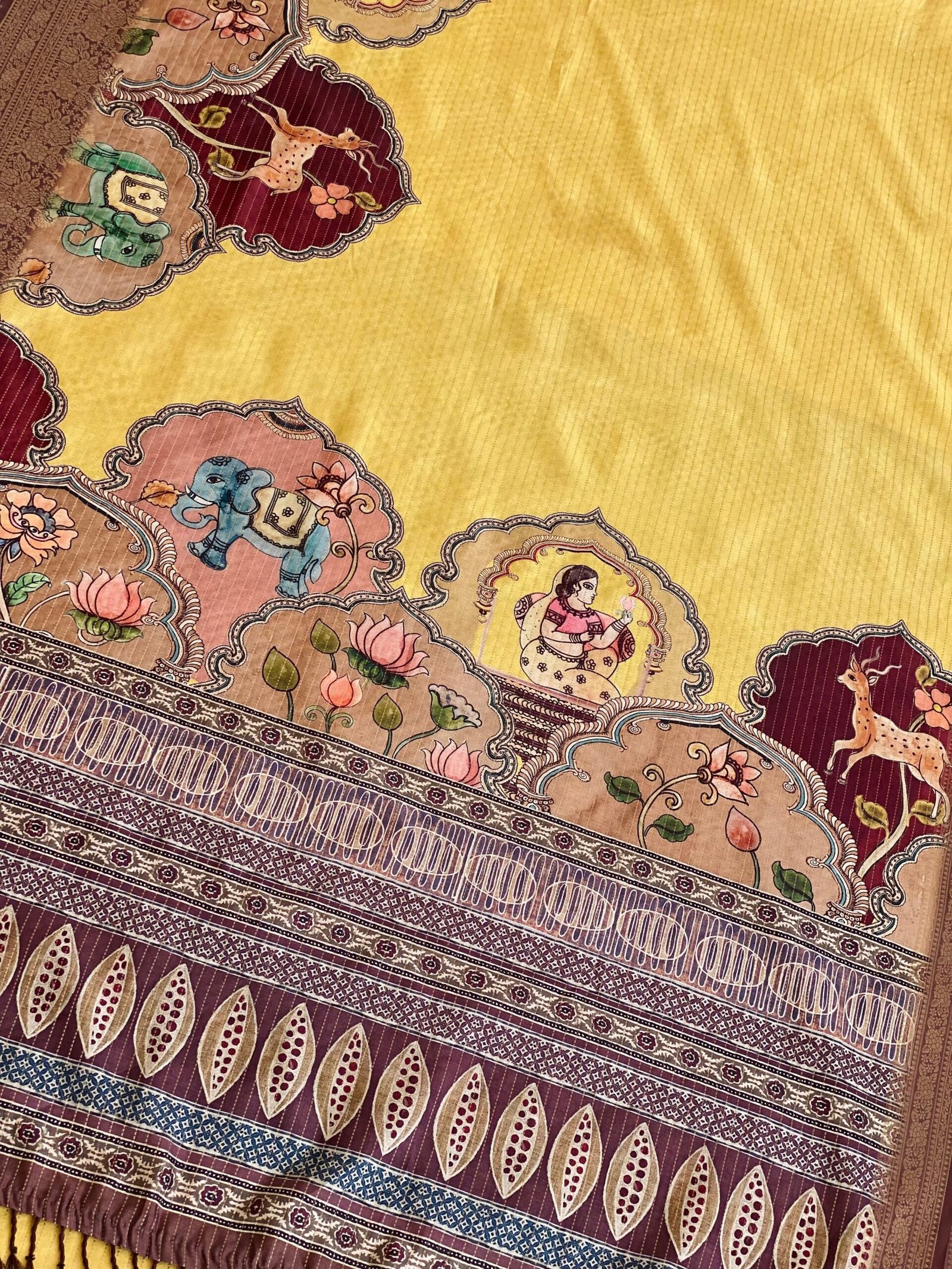 Radiant Sundara Yellow Aura Saree - Image 4